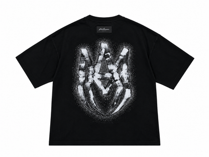 Amiri rhinestone metallic black Tshirt