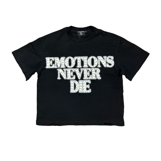 MIXED EMOTION NEVER DIE RHINESTONE END TEE