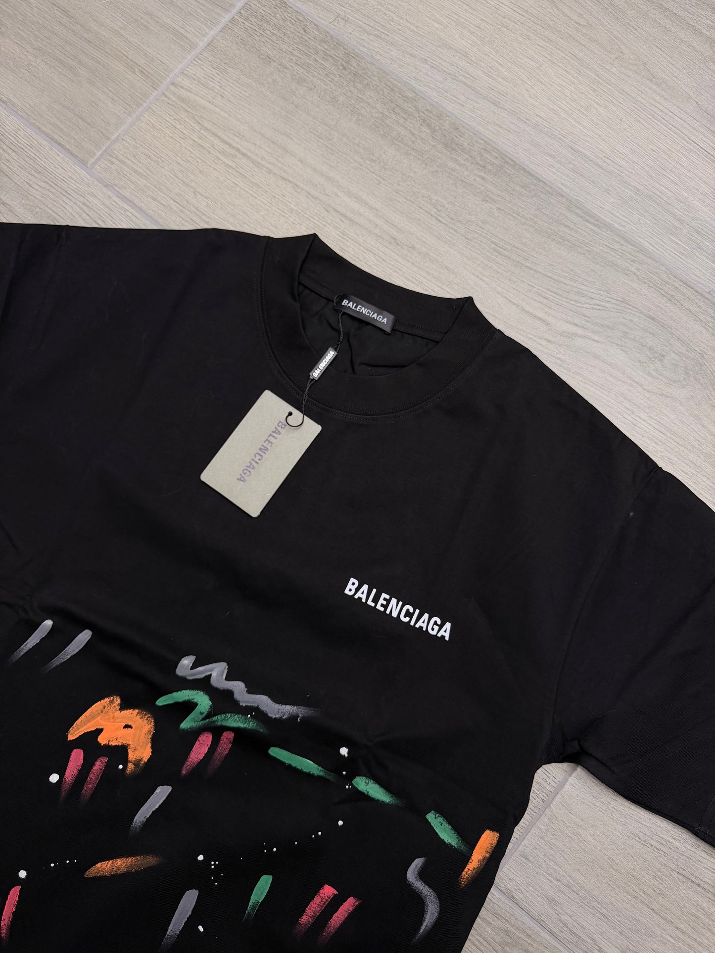 Balenciaga print color black Tshirt
