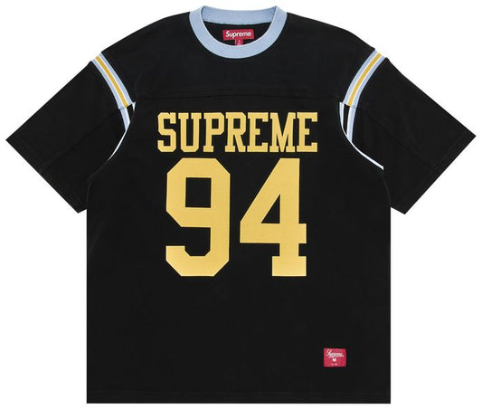 SUPREME SPLIT S/S FOOTBALL TOP BLACK