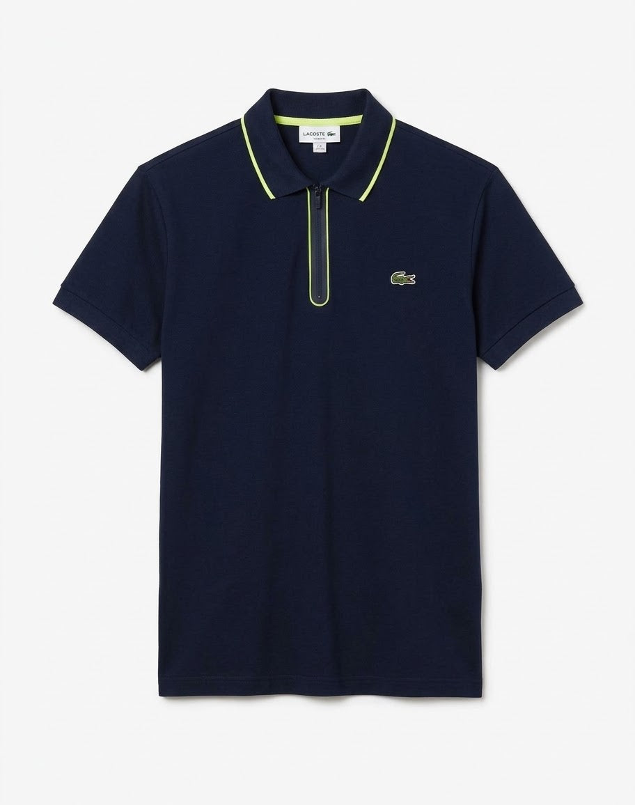LACOSTE tipo polo zipper azul