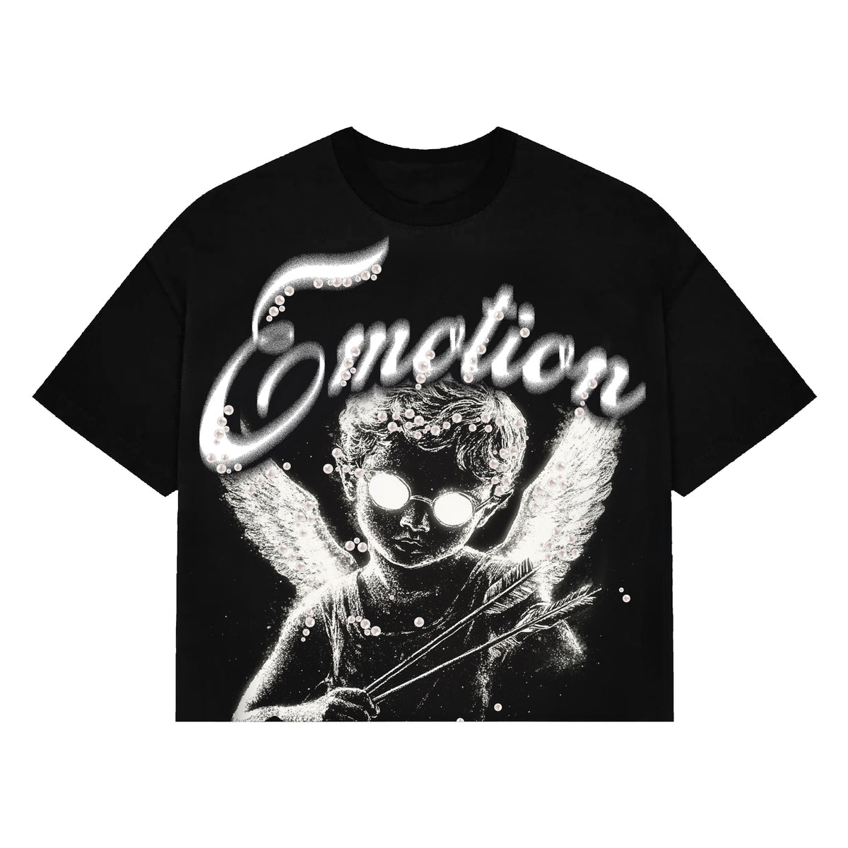 MIXED EMOTION PEARL CROPPED TEE