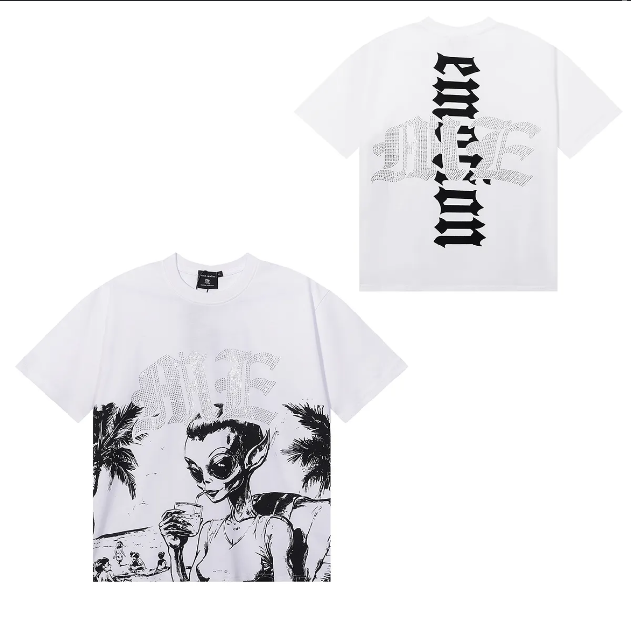 Mixed Emotion Alien White Tshirt