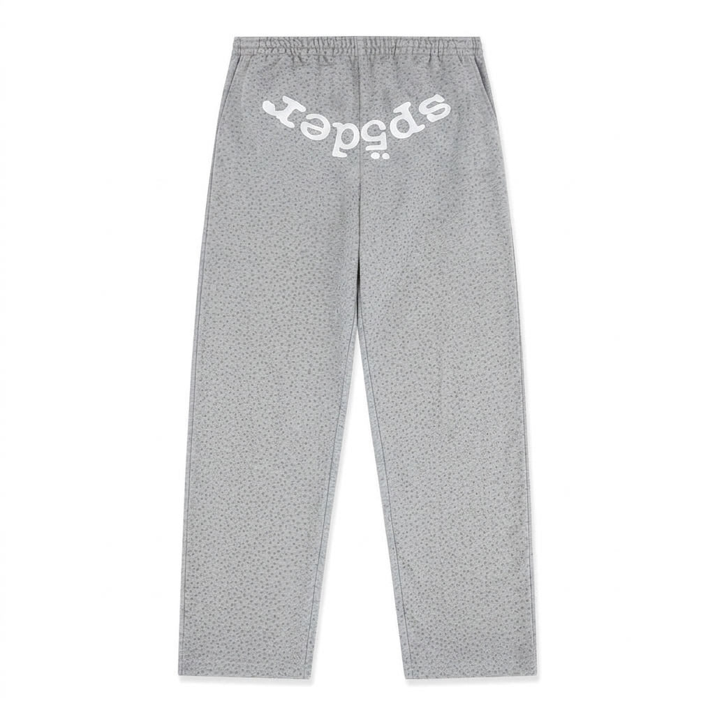 SWEATPANT SPIDER VVS RHINESTONE HEATHER GREY