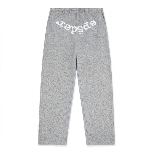 SWEATPANT SPIDER VVS RHINESTONE HEATHER GREY