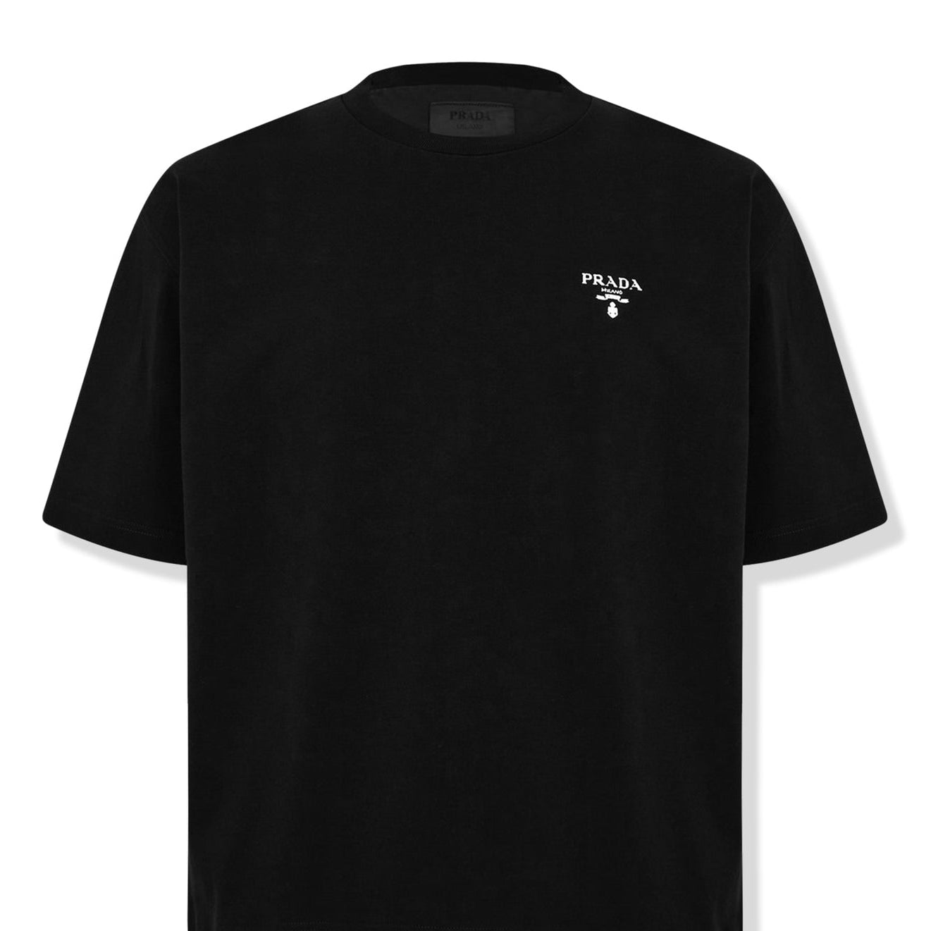 Prada Chenille logo black Tshirt