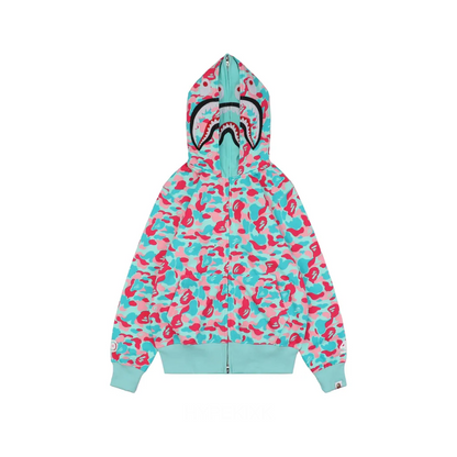 BAPE MIAMI 4TH ANNIVERSARY SHARK FULL ZIP DOUBLE HOODIE