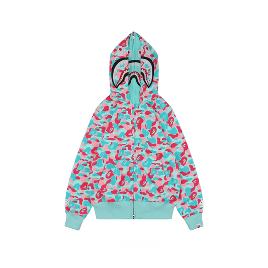 BAPE MIAMI 4TH ANNIVERSARY SHARK FULL ZIP DOUBLE HOODIE