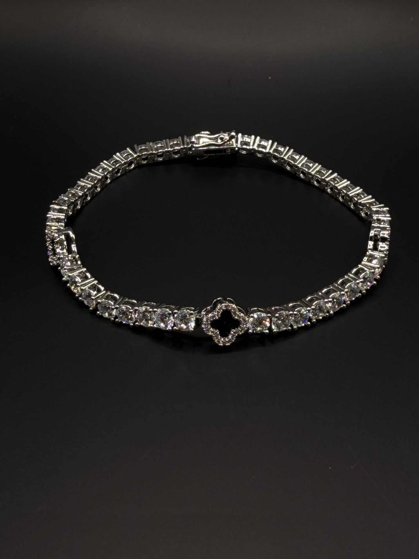 Four Leaf Clover Bracelet Silver