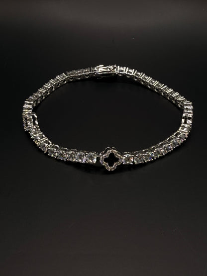 Four Leaf Clover Bracelet Silver