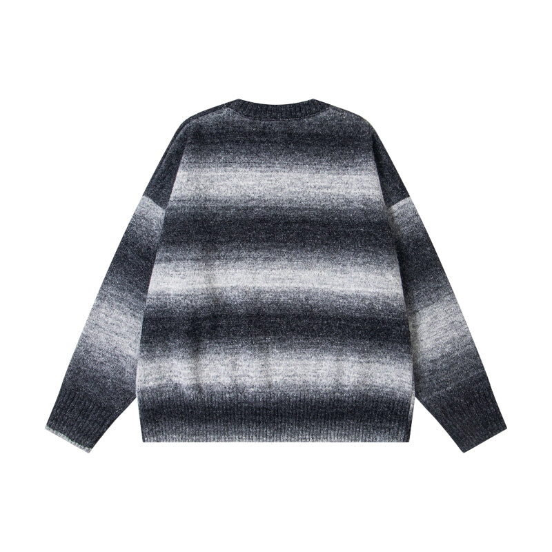 STUSSY LETTER SERIES JACQUARD SOLID LONG SLEEVE