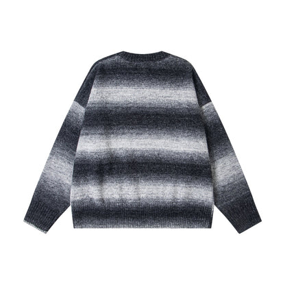 STUSSY LETTER SERIES JACQUARD SOLID LONG SLEEVE