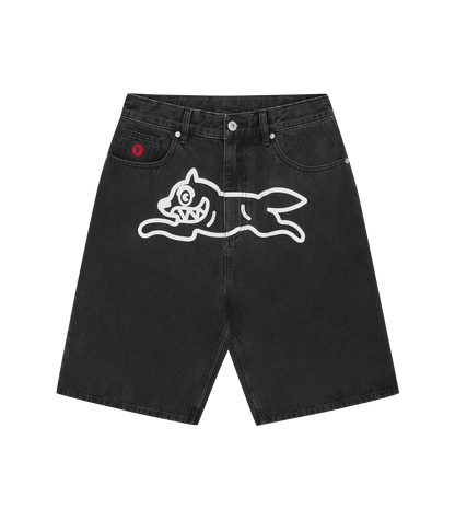 Icecream RUNNING DOG TRIPLE SCOOP DENIM SHORTS - BLACK (D060)