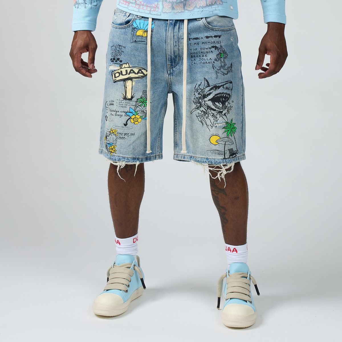 DUAA SURF BLUE SHORT