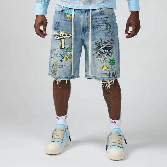 DUAA SURF BLUE SHORT
