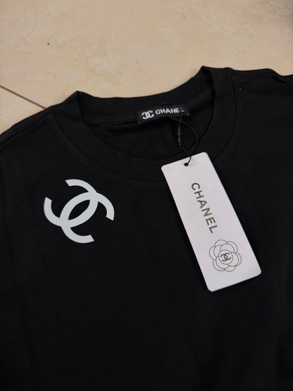 Chanel Logo Black Tshirt