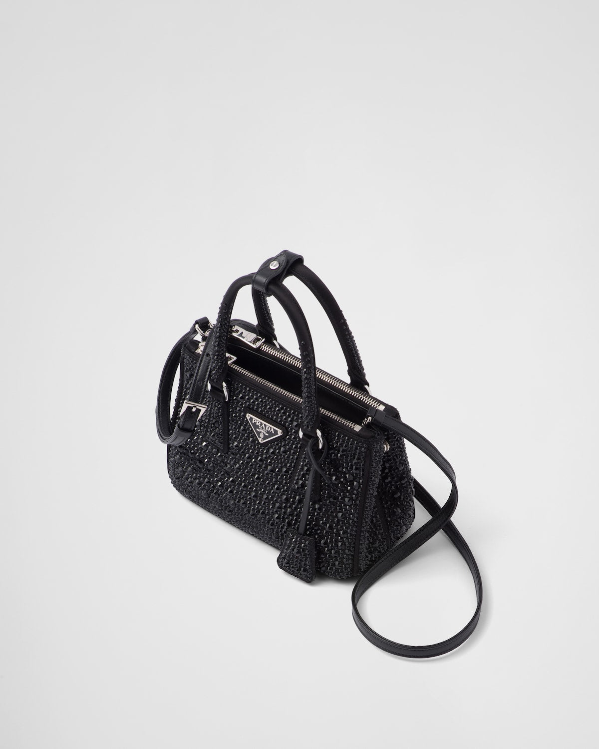 Prada Galleria satin mini-bag with crystals