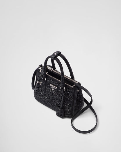 Prada Galleria satin mini-bag with crystals