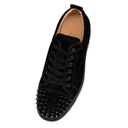 CHRISTIAN LOUBOUTIN LOUIS JUNIOR SPIKES BLACK CRYSTAL