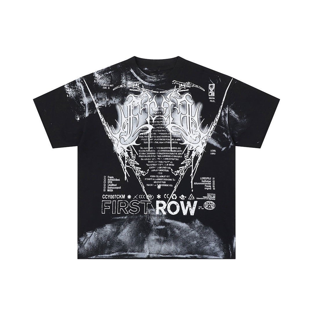 First row wings black Tshirt