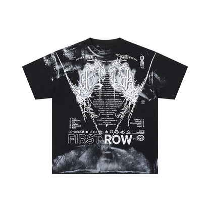 First row wings black Tshirt