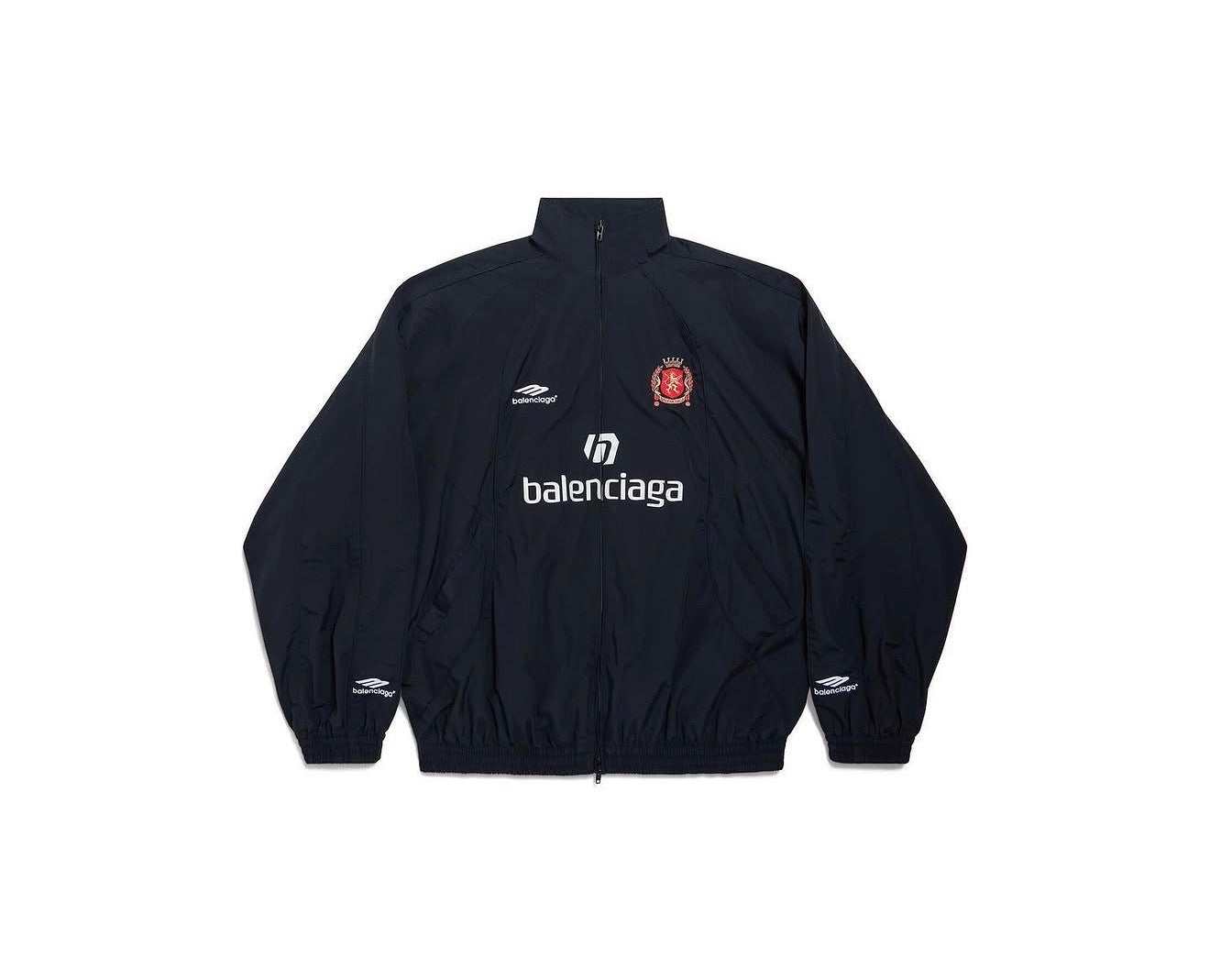 Balenciaga Soccer Paris 10 Black Zip Up