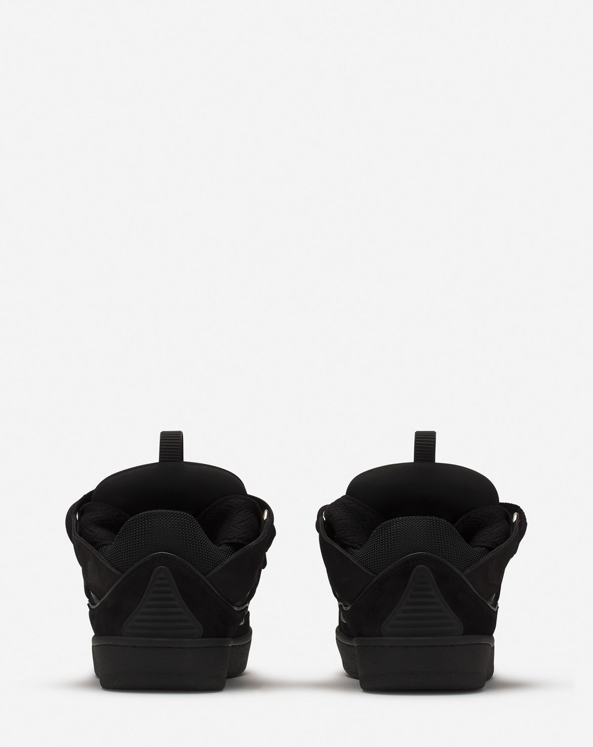 LANVIN LEATHER CURB SNEAKERS