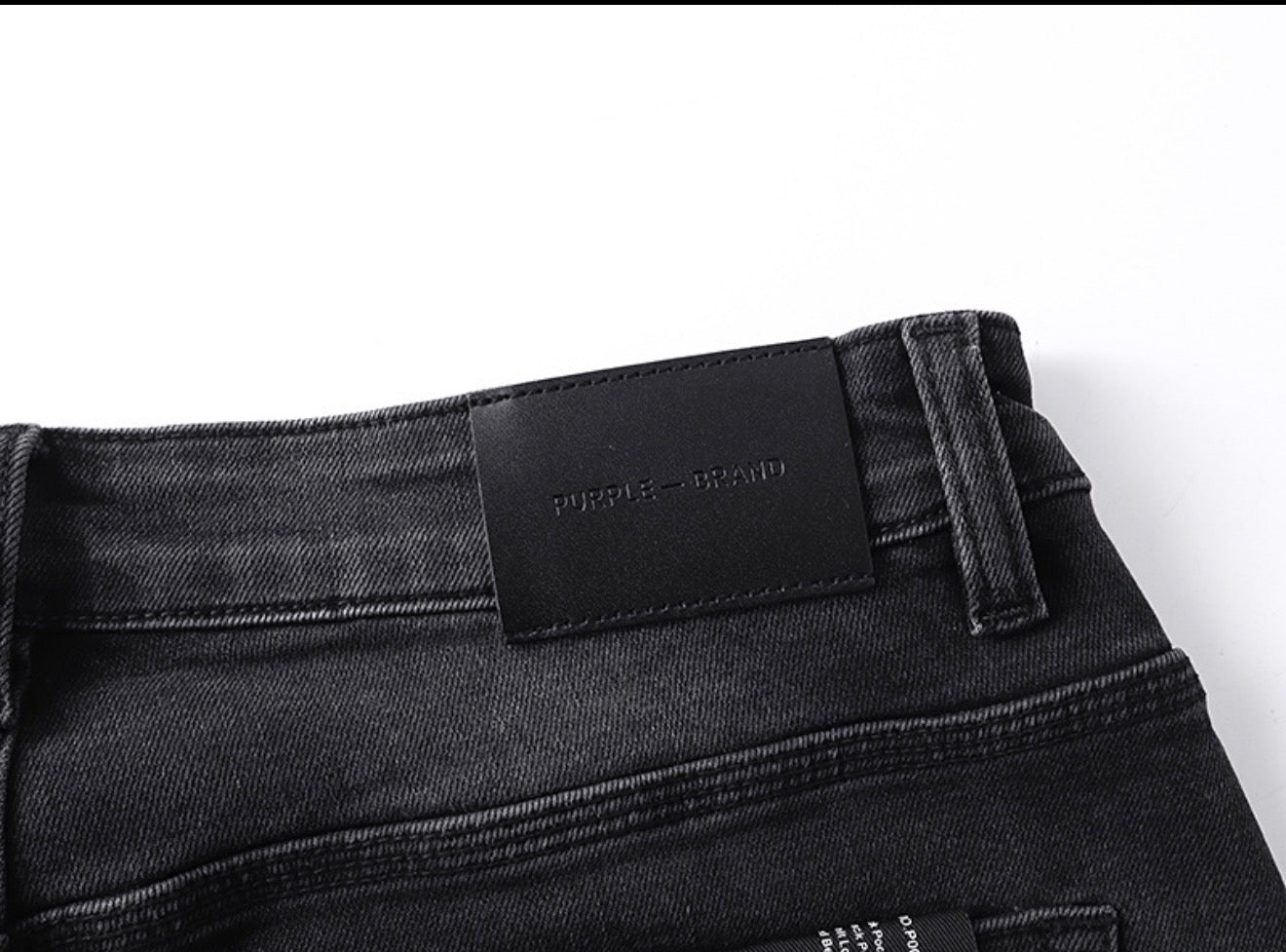 PURPLE JEANS FLARED BLACK PU711