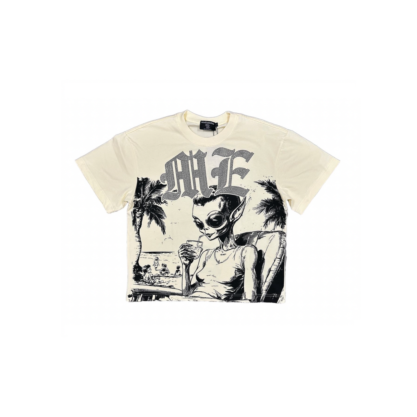 Mixed Emotion Alien Cream tee