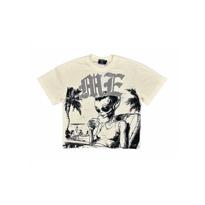 Mixed Emotion Alien Cream tee