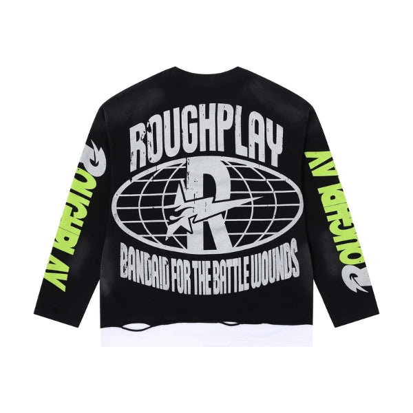 Rough Play Skull Fiery Glowing Eyes Long Sleeve