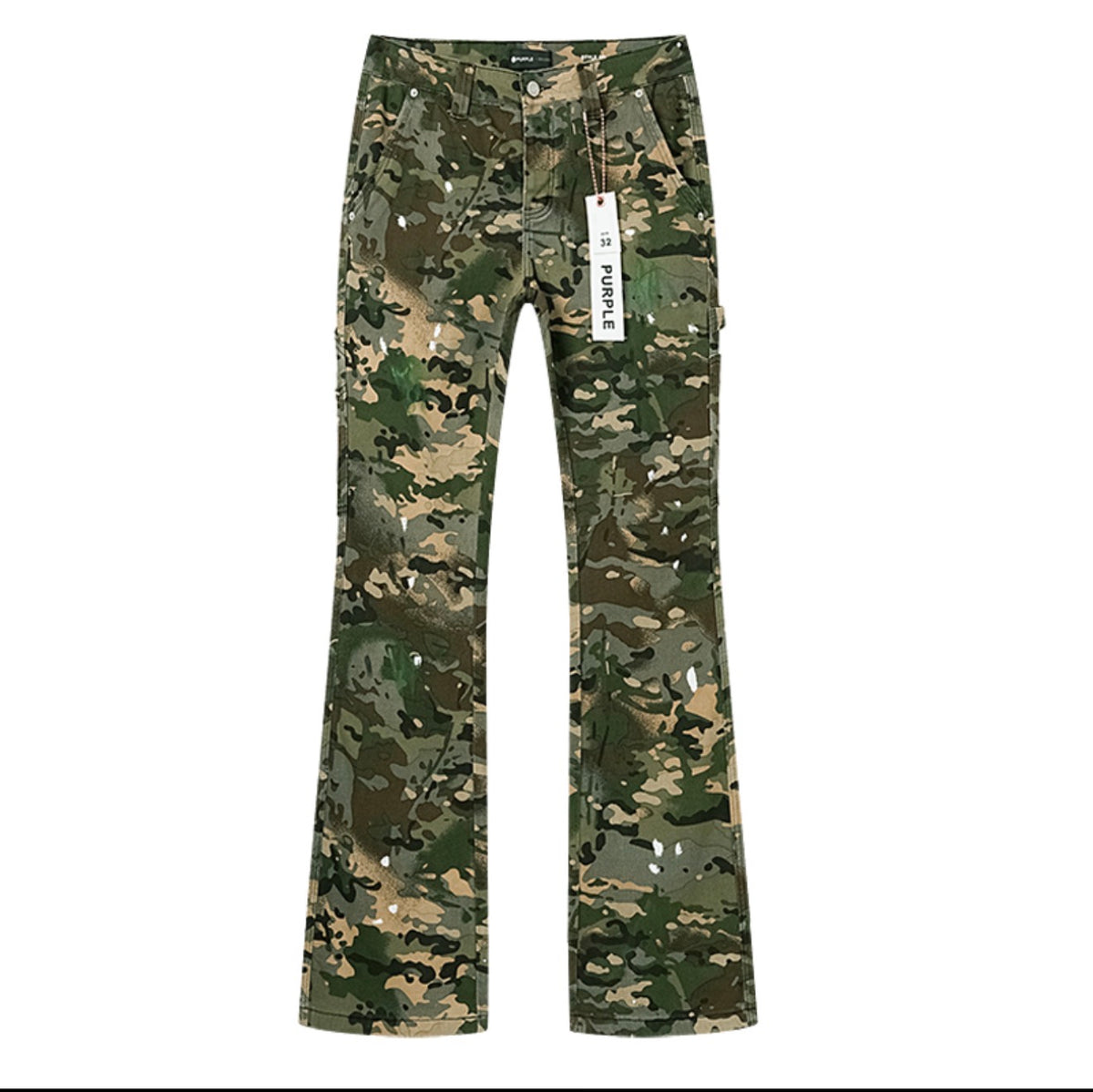 Purple pant camo Flared Pu727