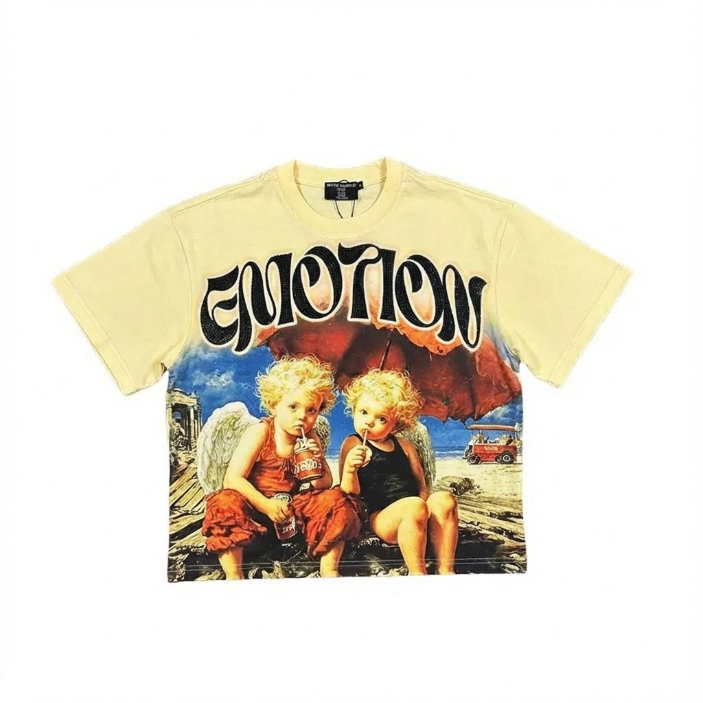 MIXED EMOTION TWINS CREAM TSHIRT