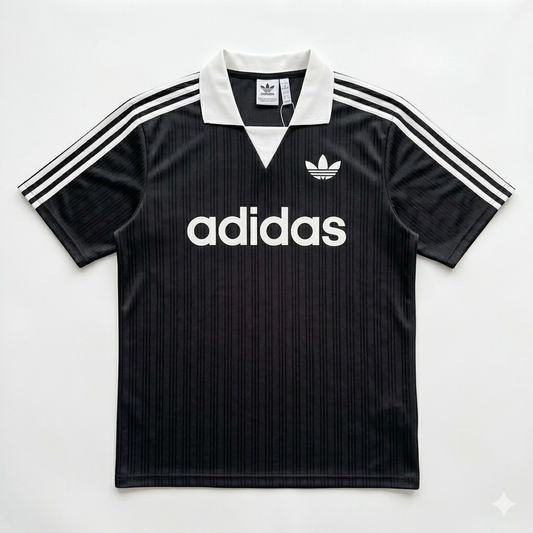 Adidas archive collar jersey black