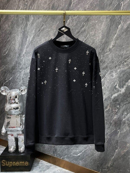 CHROMEHEARTS RHINESTONE MULTI CROSS BLACK