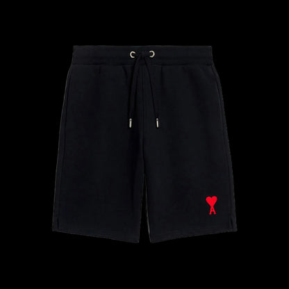 Ami Paris Tonal ADC Shorts Black/Red