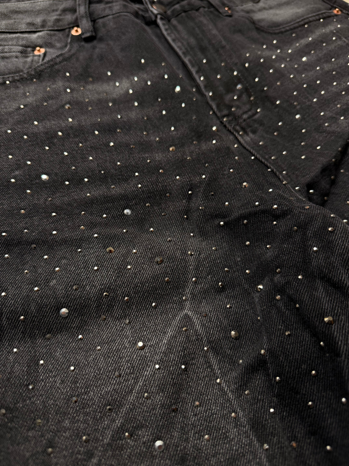 GALLERY DEPT SHORT BLACK RHINESTONE 699