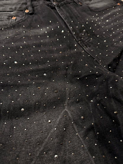 GALLERY DEPT SHORT BLACK RHINESTONE 699