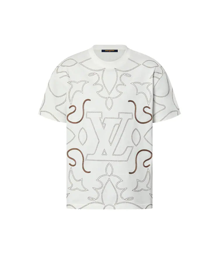 Louis Vuitton Embroidered White Tshirt