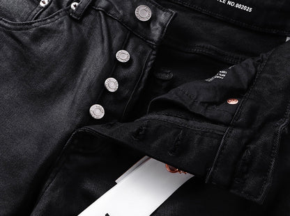Purple Jeans Black Flared PU718