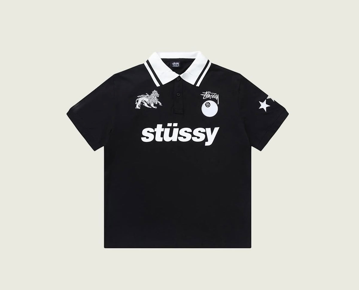 Stussy world Tour Polo Tshirt Black