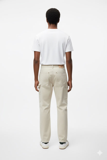 Louis Vuitton
Beige Monogram Carpenter Pants