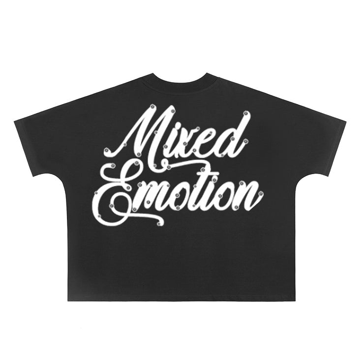 Mixed Emotions Cropped Angel Diamond Tee Boxy B97