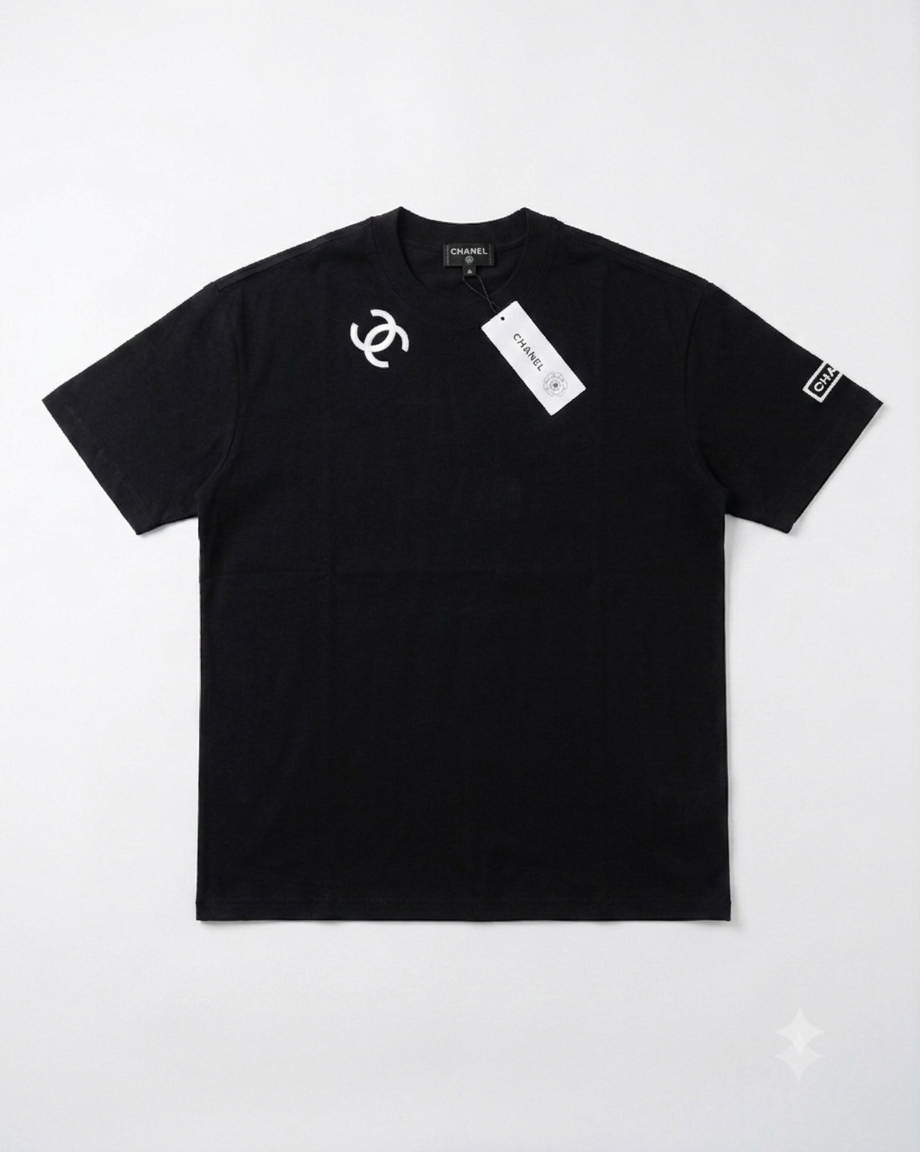 Chanel Logo Black Tshirt
