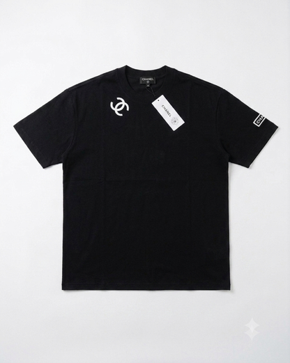 Chanel Logo Black Tshirt