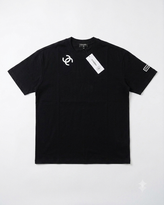 Chanel Logo Black Tshirt