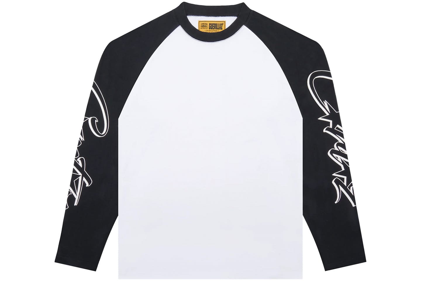 Corteiz Allstarz Raglan Manga Larga Blanco/Negro