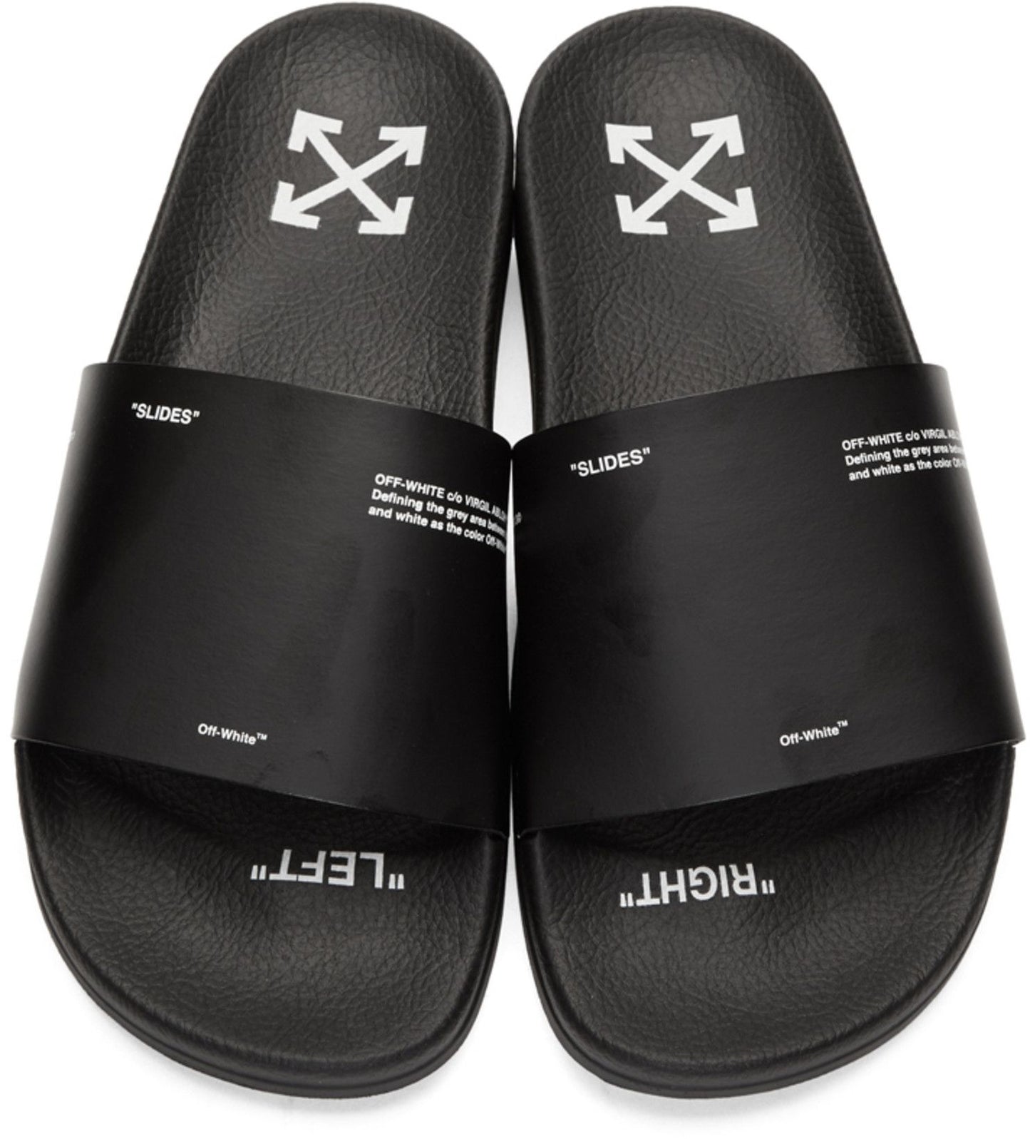 Off White Sliders Towel Black