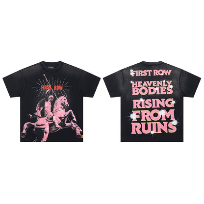 First Row Horse Pink Tshirt