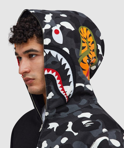BAPE TIGER SHARK DOT CAMO HOODIE